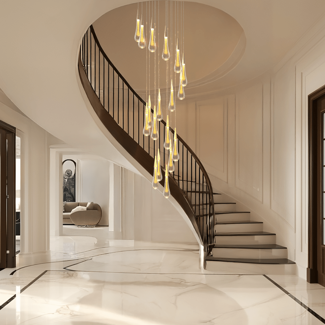 Crystal Chandelier – Lumisphere – Spiral Fixture – Ceiling Lighting Accent