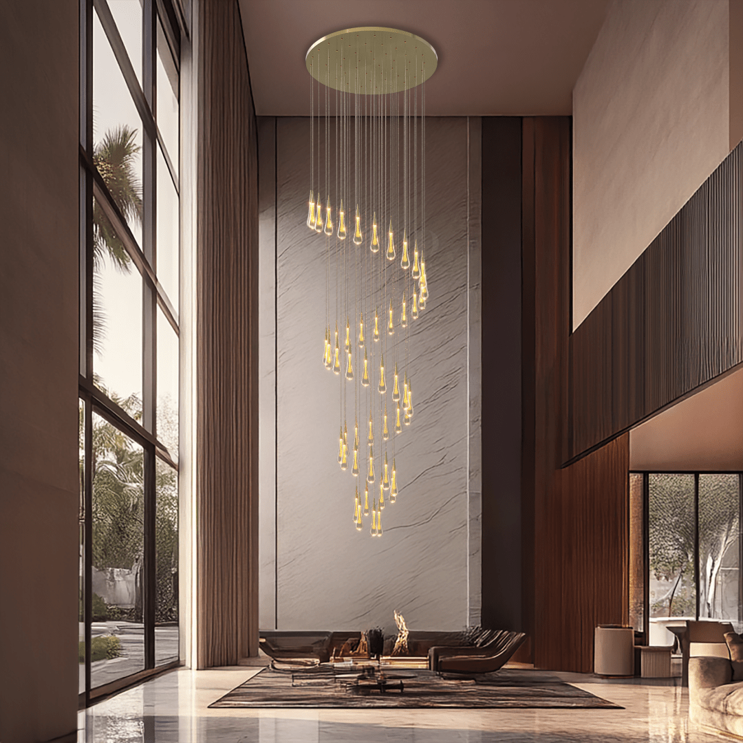 Crystal Chandelier – Lumisphere – Spiral Fixture – Ceiling Lighting Accent