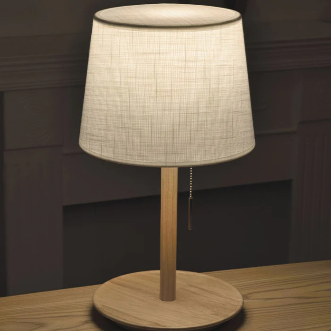 LED Table Lamp - Nordora - Scandinavian Style - Walnut Wood Finish