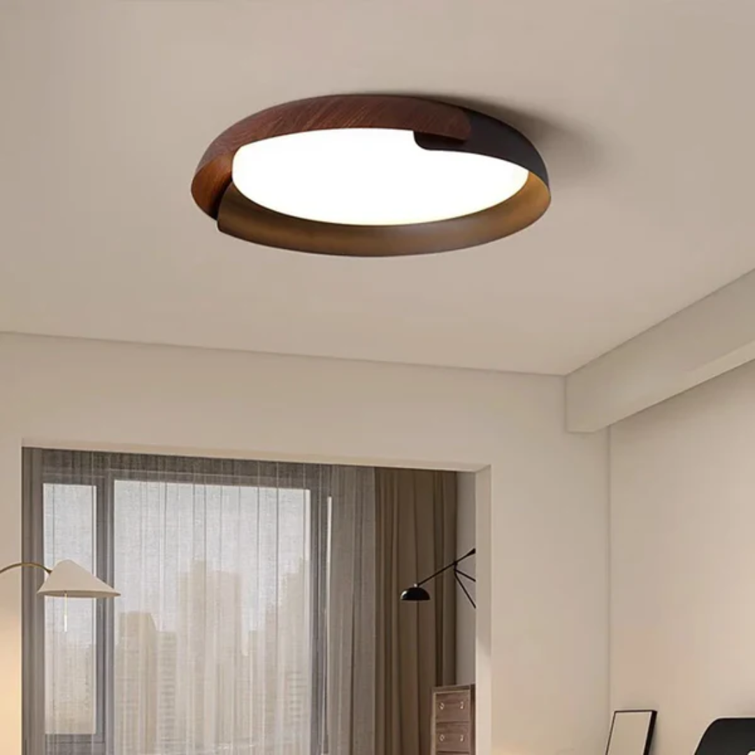 Wooden Ceiling Lamp - LumaOak - Bedroom Lighting - Natural Finish
