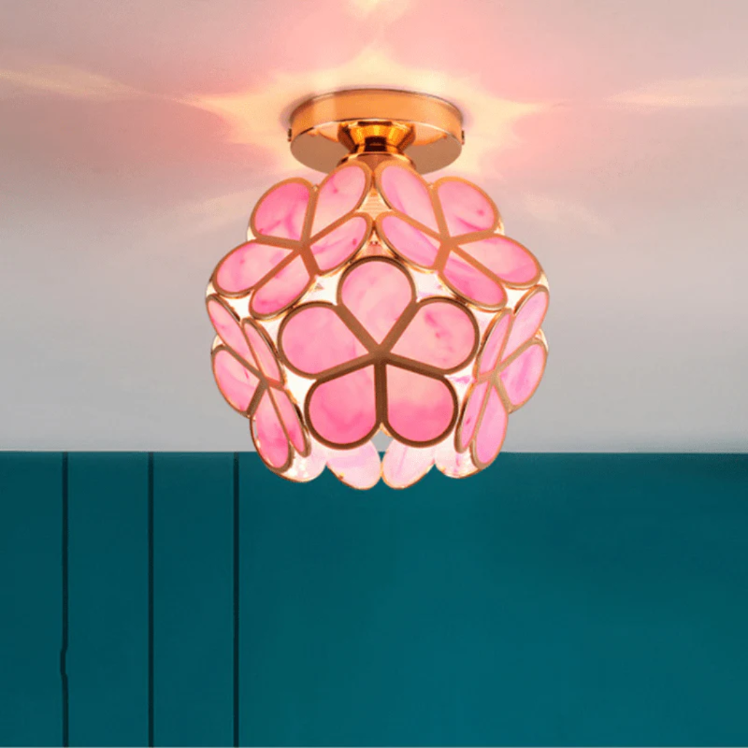 Glass Flower Ceiling Lamp - Floravera - Elegant Illumination - Indoor Accent Lighting