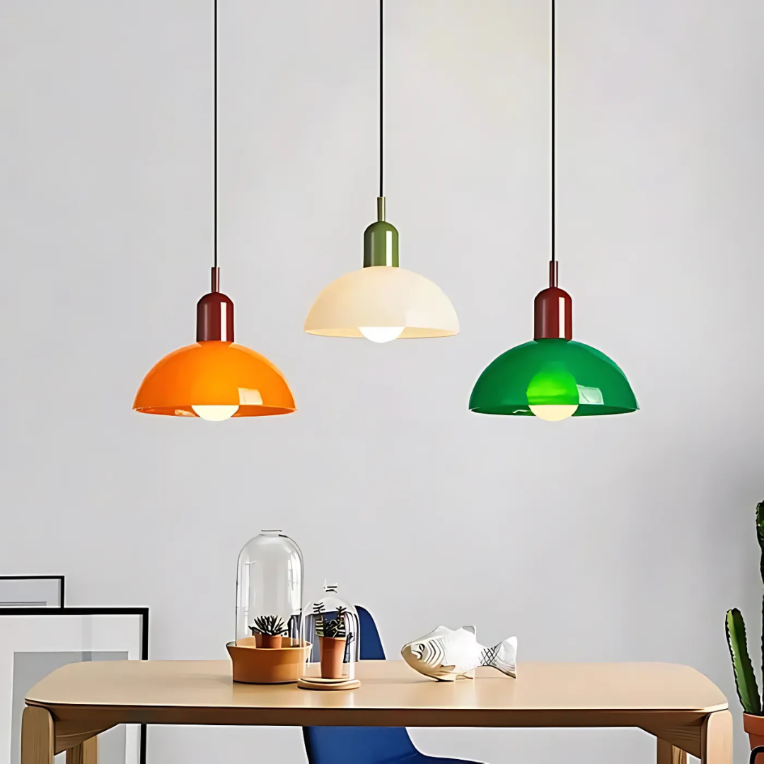 Colorful Pendant Lamp - LumaGlow - Dining Room Accent - Modern Interior Lighting