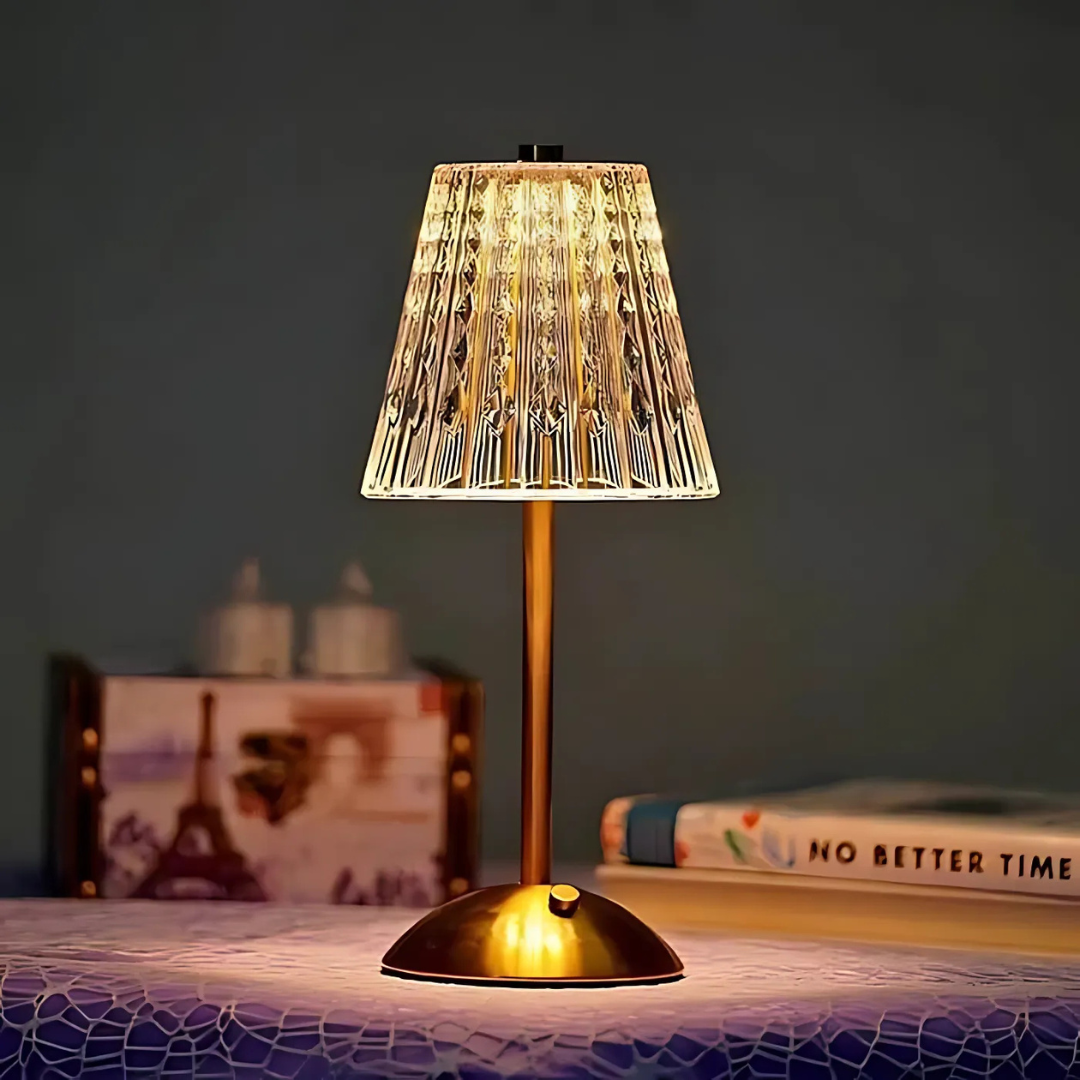 Crystal LED Table Lamp - Luminara - Rechargeable Lighting - Multi-Colour Modes