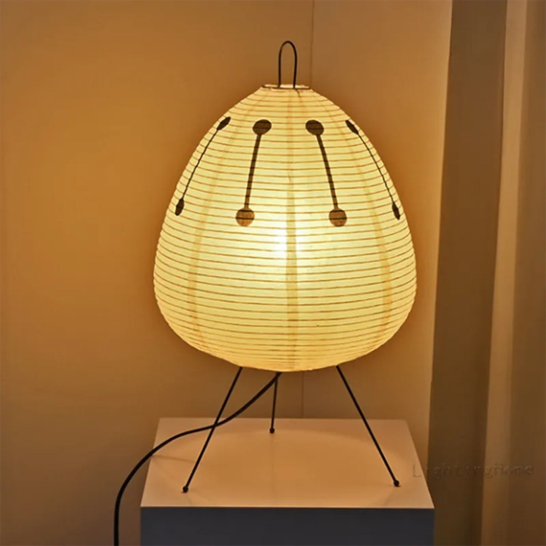 Japanese Floor Lamp - Zenolite - Ambient Glow - Rice Paper Shade