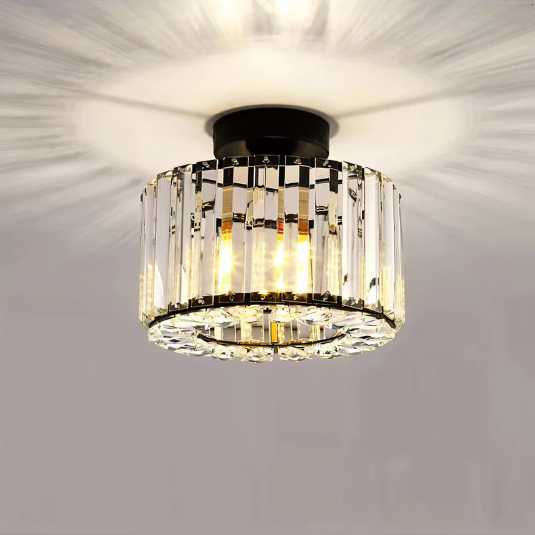 Crystal Ceiling Lamp - LumaBrilliance - Sparkling Finish - Living Room Lighting