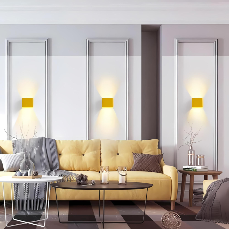 Modern Square LED Wall Lamp - LumoEdge - Adjustable Lighting - Indoor Accent