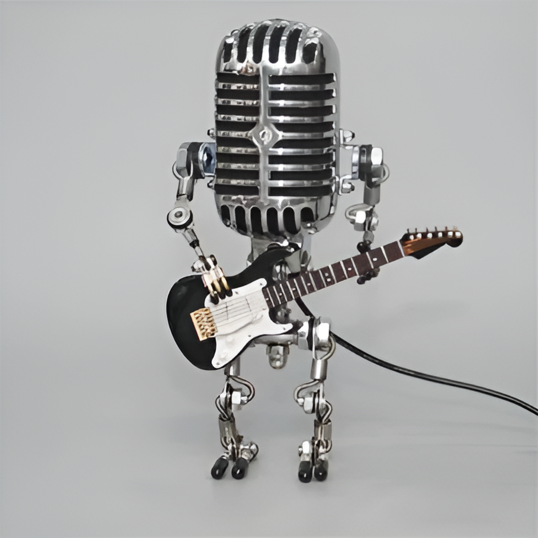 Table Lamp - MechaGlow - Metal Robot Look - LED Compatible Accent Light