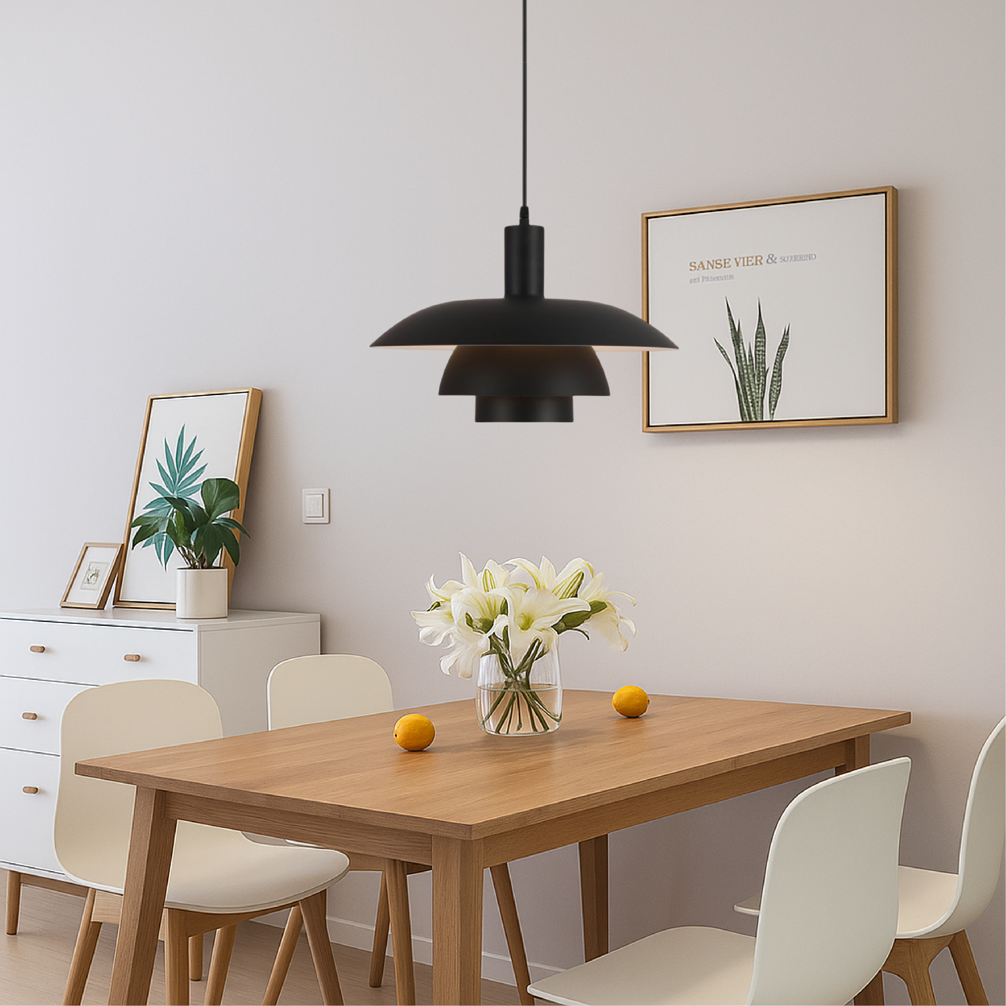 Danish-Style Pendant Lamp - Nordiva - Adjustable Height - Multiple Colour Options