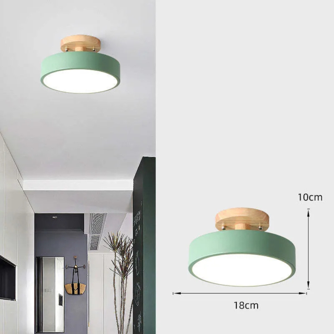 Wooden LED Ceiling Light - LignaGlow - Natural Accent - Warm Indoor Lighting
