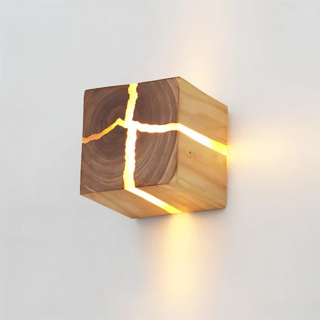Wooden LED Wall Lamp - LumoWood - Warm Illumination - Indoor Lighting Accent