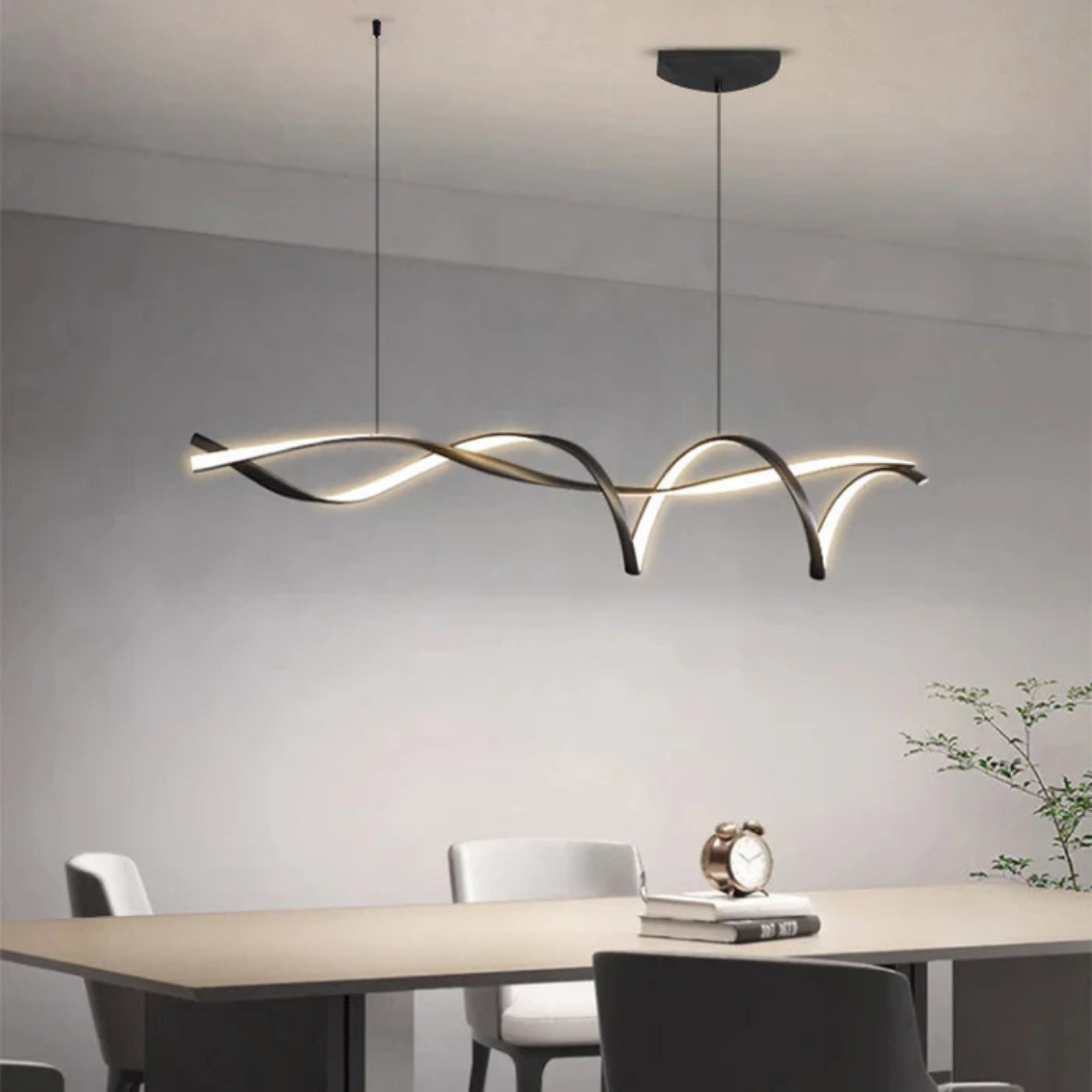 Modern LED Pendant Dining Table Lamp - Lumora - Adjustable Height - Sleek Aluminium Finish