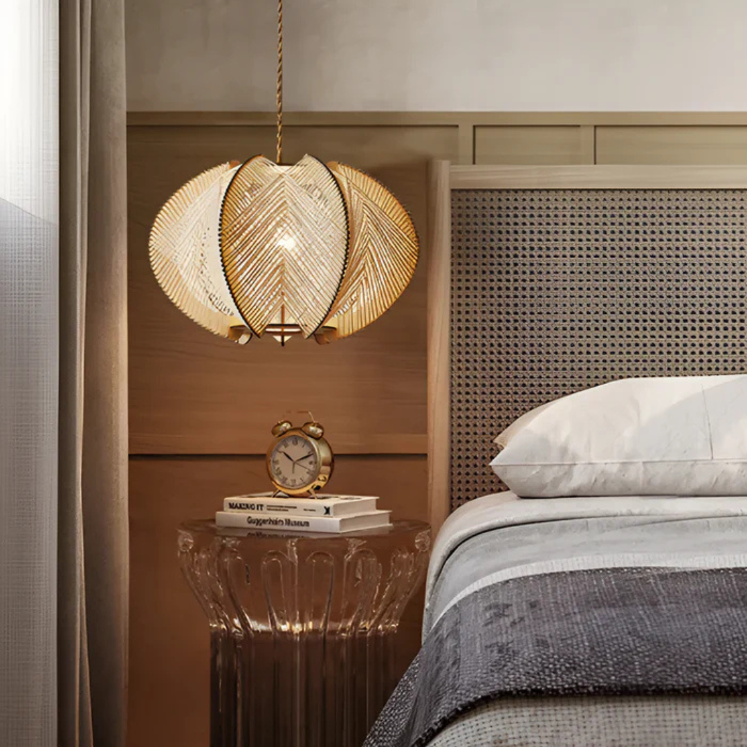 Pendant Lamp - HikariHome - Wabi-Sabi Style - Natural Wood Finish