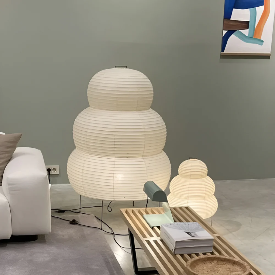 Rice Paper Floor Lamp - YukiGlow - Ambient Lighting - Minimalist Accent
