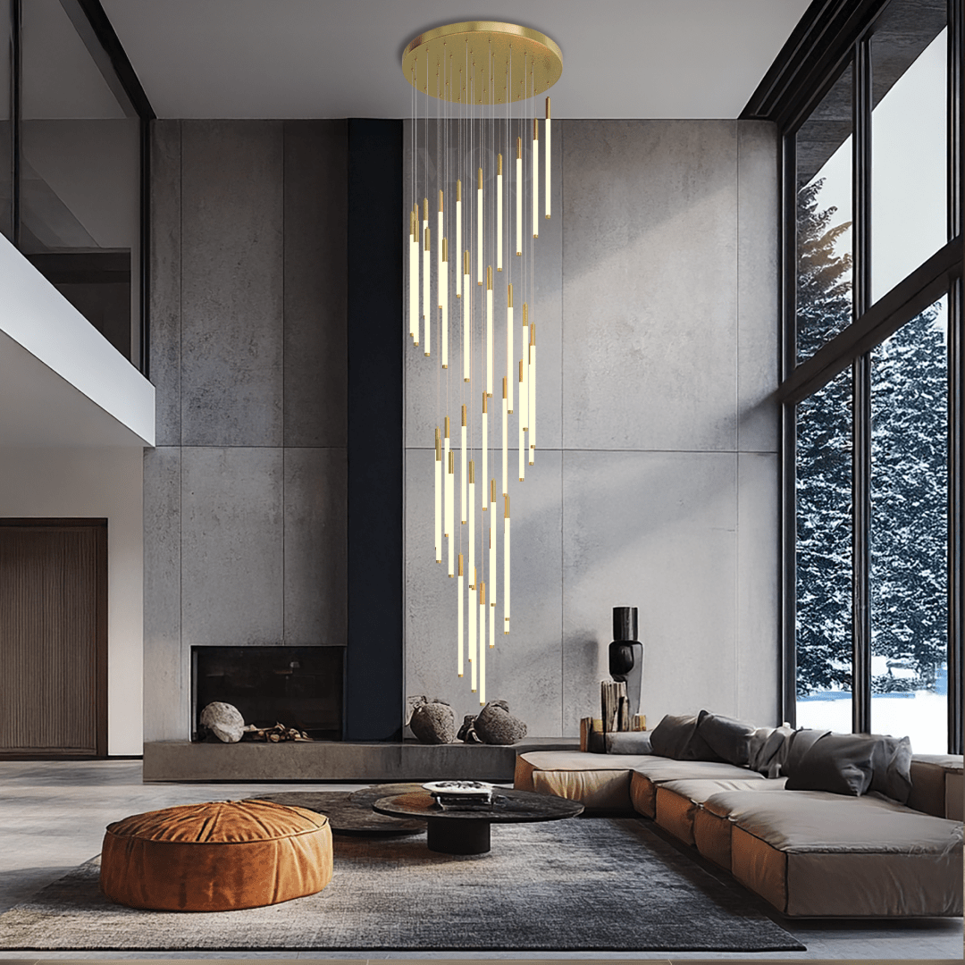 Staircase Chandelier – Luxora – Multi-Tier Suspension – Modern Lighting Accent