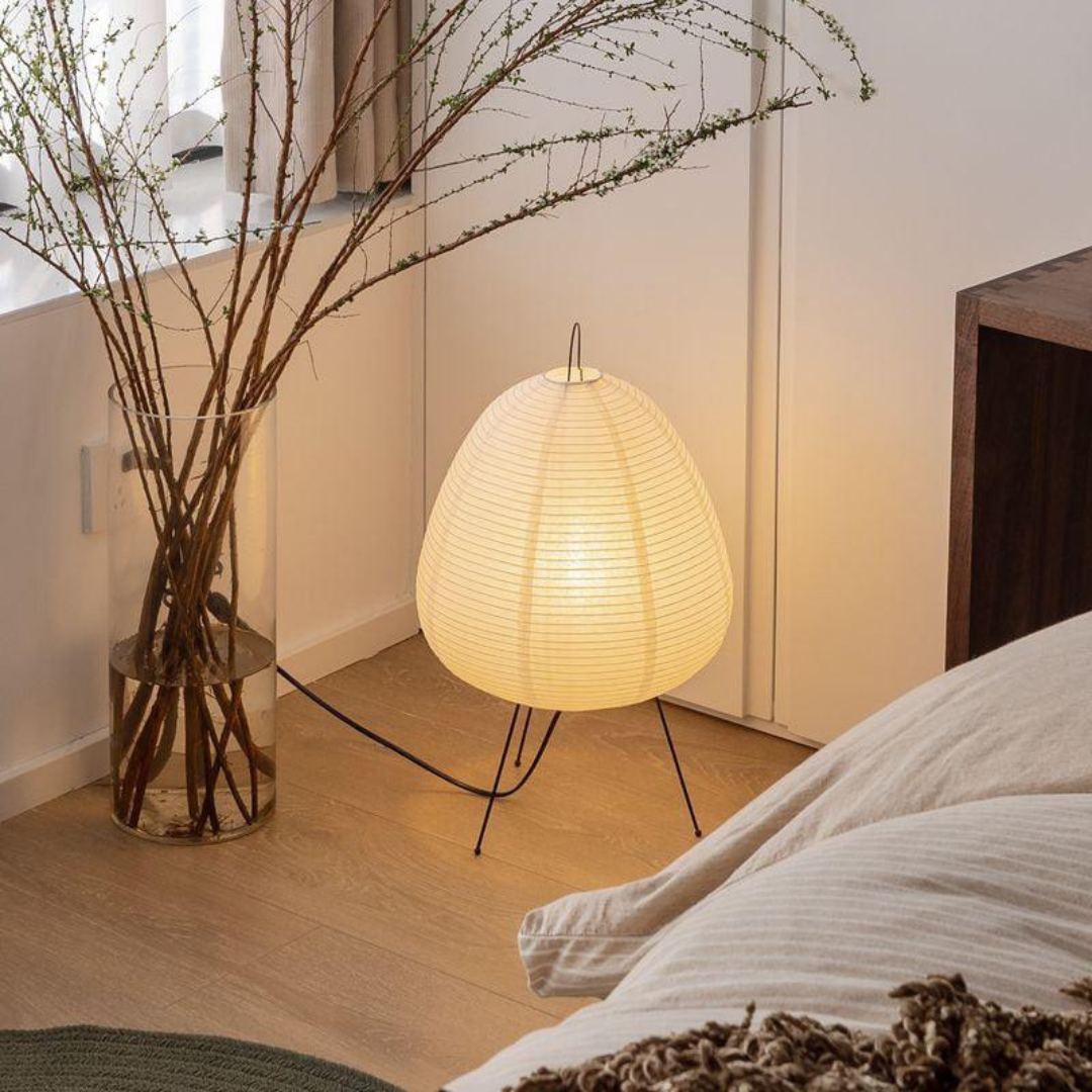 Japanese Floor Lamp - Zenolite - Ambient Glow - Rice Paper Shade
