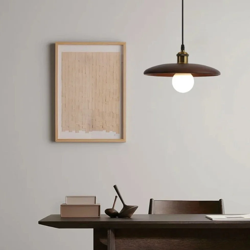 Nordic Minimalist Wooden LED Pendant Lamp - LumoWood - Adjustable Height - Energy Efficient