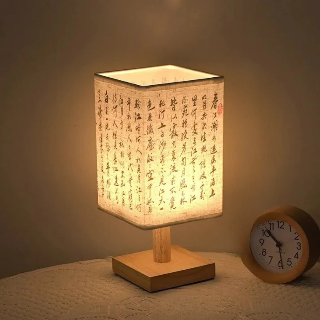 LED Table Lamp - LumoGlow - Warm White Lighting - Wooden Base