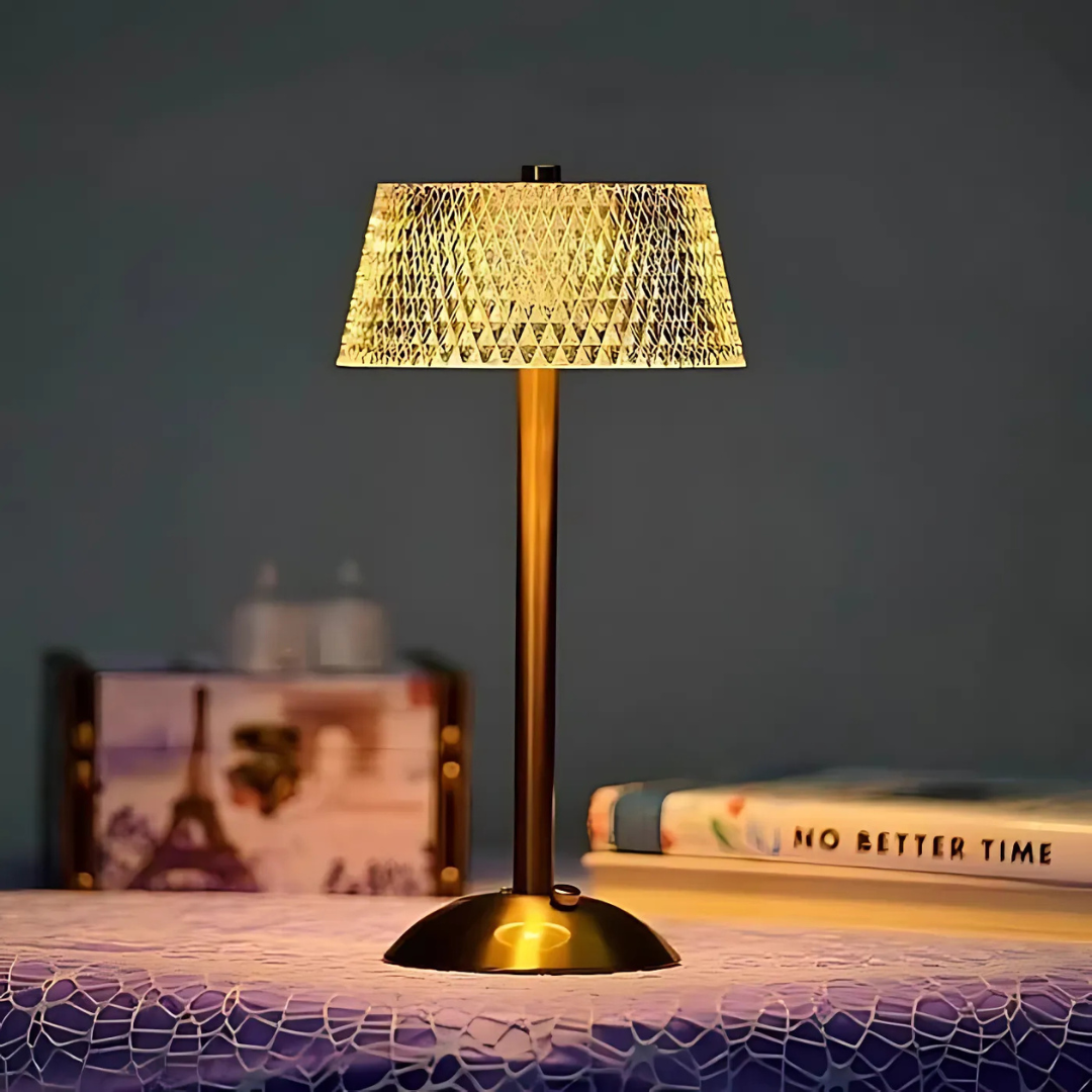Crystal LED Table Lamp - Luminara - Rechargeable Lighting - Multi-Colour Modes
