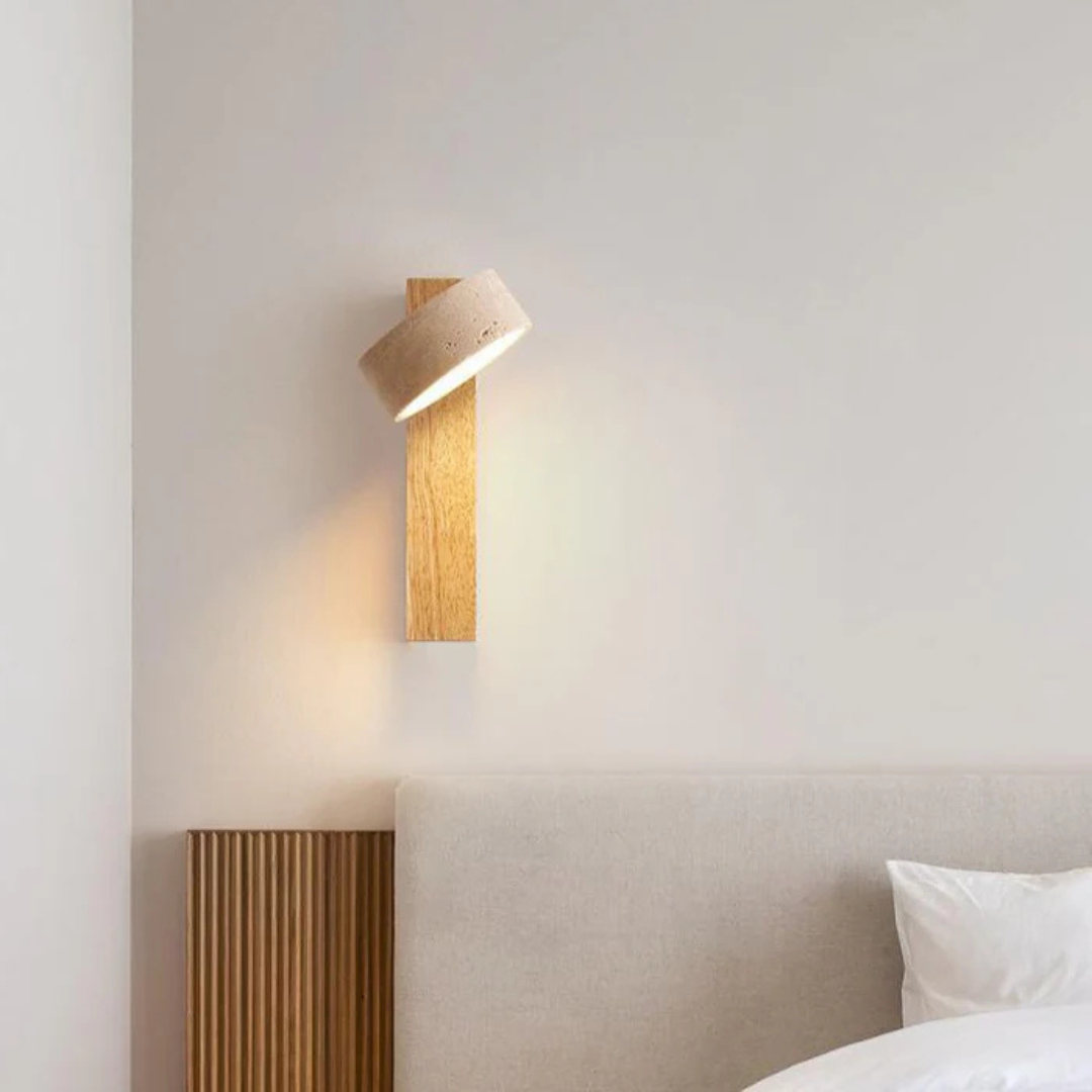 Wall Lamp - Travora - Travertine Finish - Indoor Lighting Fixture