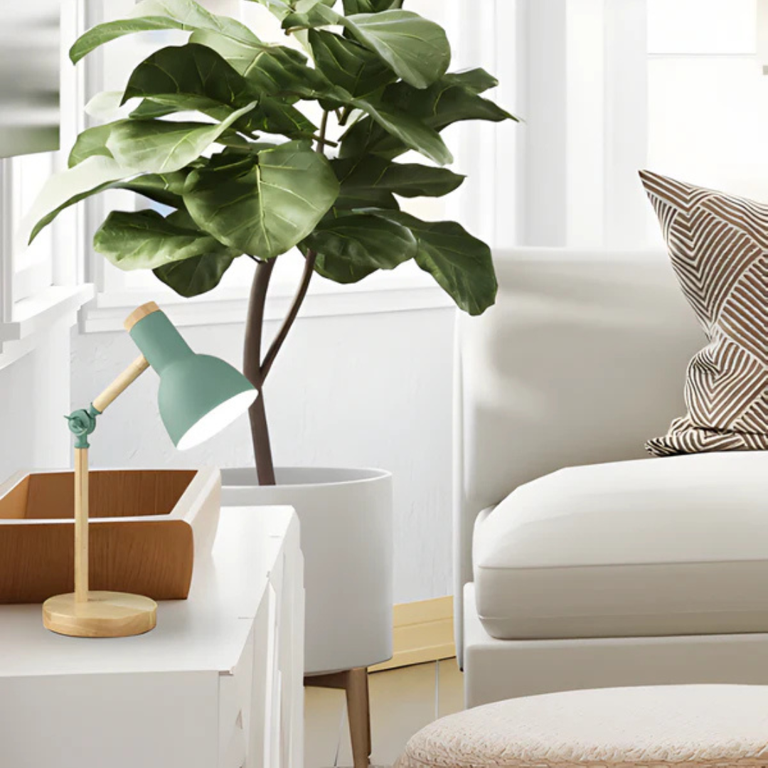 LED Table Lamp - Lumacra - Adjustable Wooden Frame - Macaron-Inspired Look