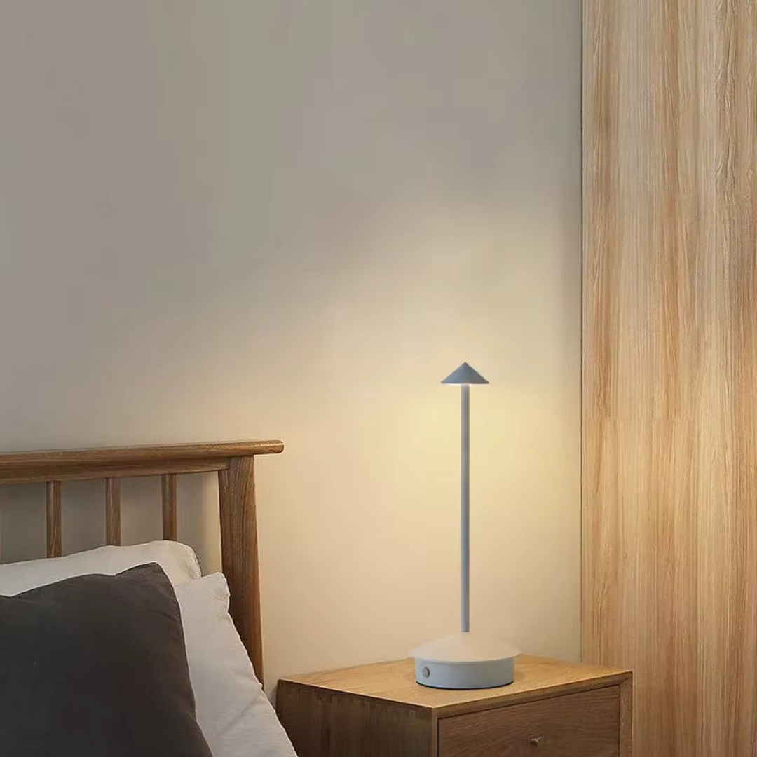 Wireless Dimmable LED Table Lamp - LumoraLite - Portable Lighting - Rechargeable Function