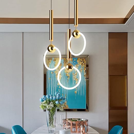 Modern LED Pendant Lamp - Lumora - Adjustable Brightness - Sleek Metal Finish