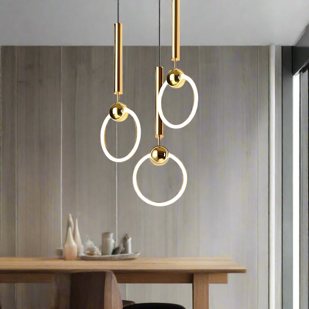 Modern LED Pendant Lamp - Lumora - Adjustable Brightness - Sleek Metal Finish