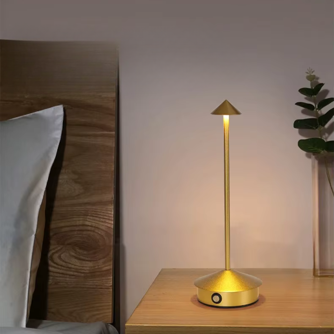 Wireless Dimmable LED Table Lamp - LumoraLite - Portable Lighting - Rechargeable Function