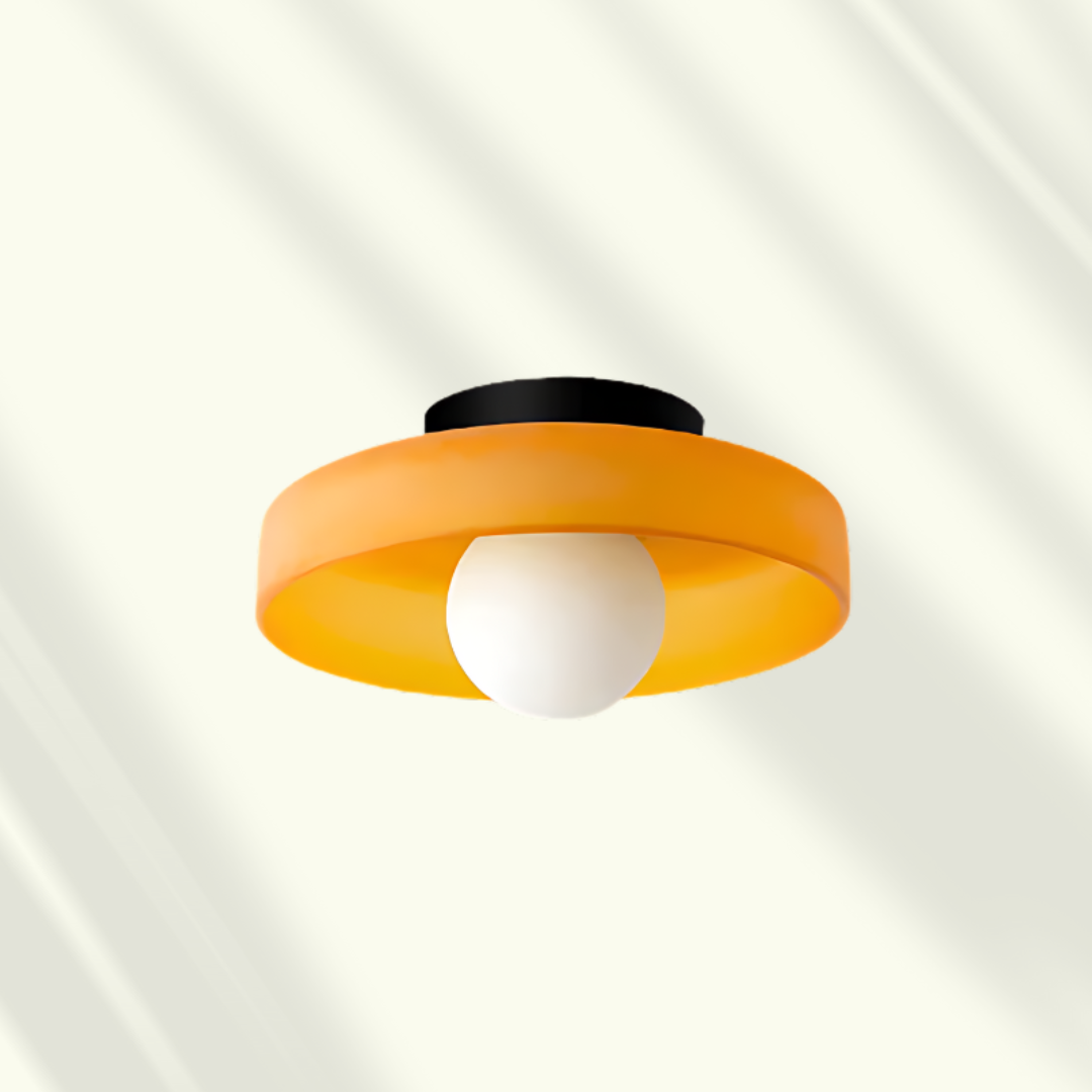 Ceiling Light Fixture - GlowMira - Modern Glass Surface - LED Ambient Lighting