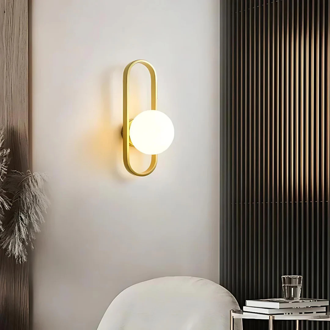 Glass Indoor Wall Lamp - Glazora - Ambient Lighting - Modern Metal Finish