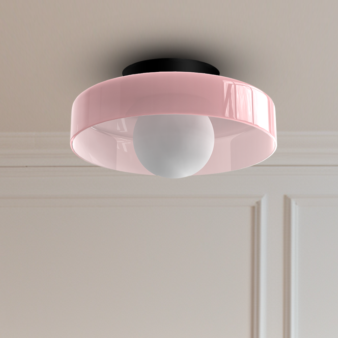 Ceiling Light Fixture - GlowMira - Modern Glass Surface - LED Ambient Lighting