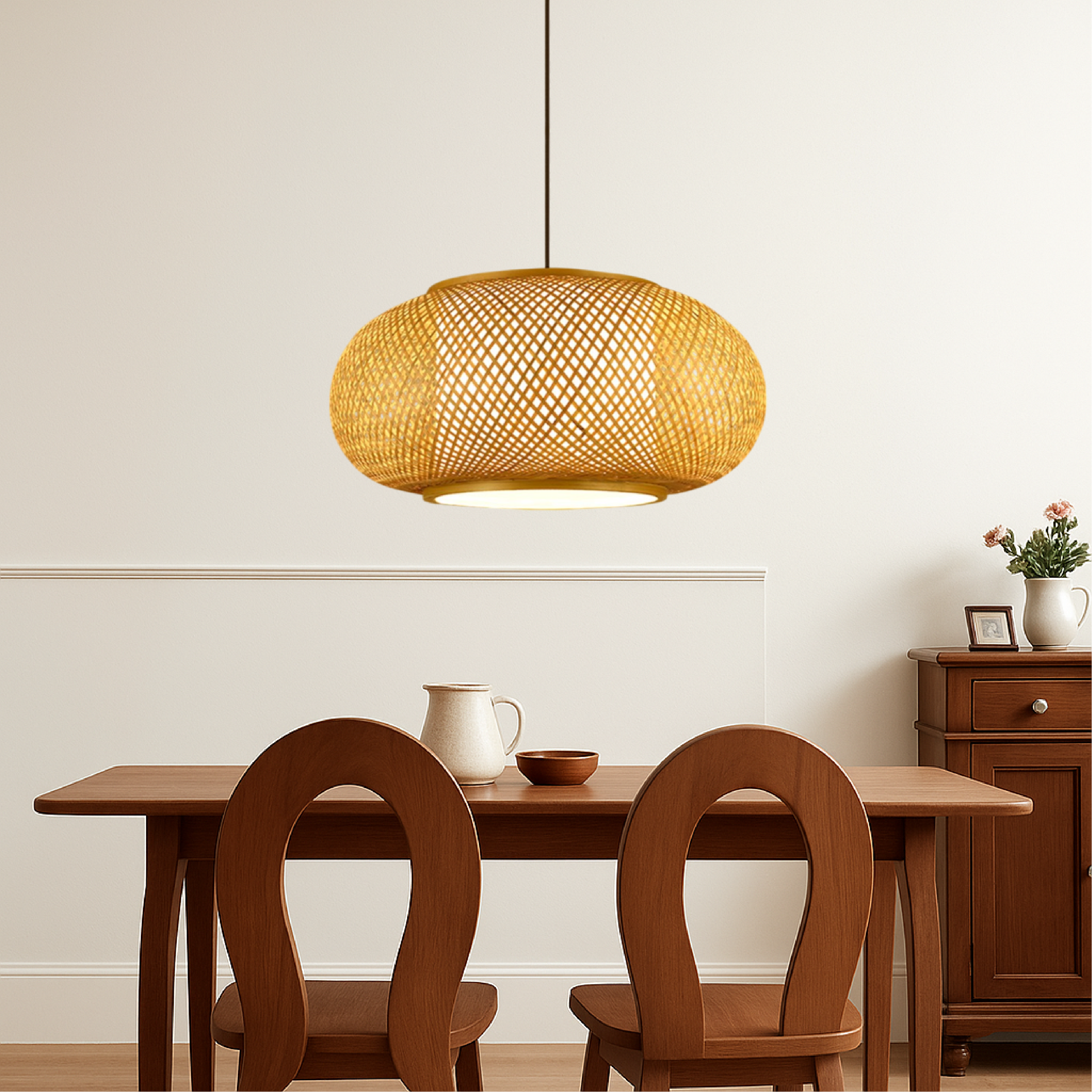 Bamboo Pendant Lamp - LumaBamboo - Natural Look - Airy Light Distribution
