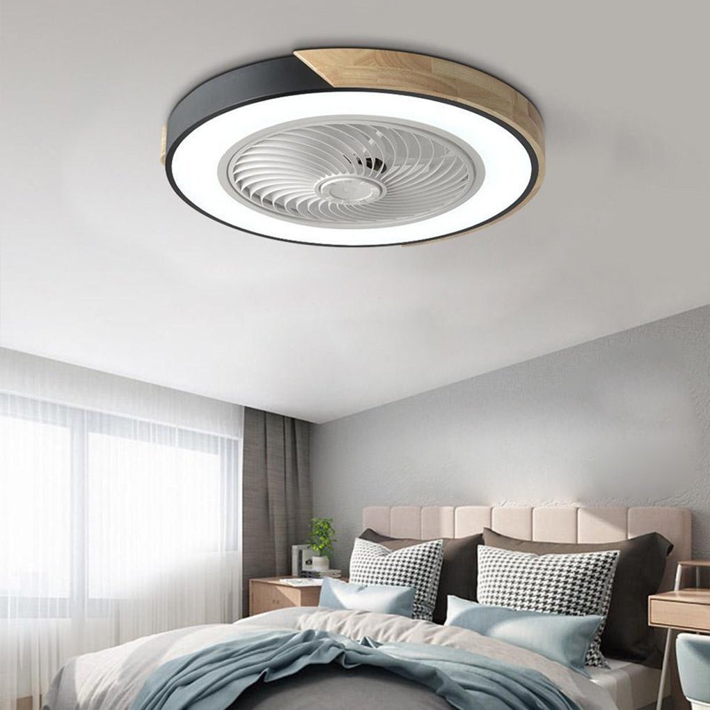 Modern LED Ceiling Light with Fan - Aerora - Remote Control - Dimmable Modes