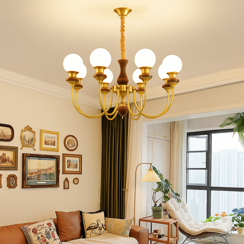 Medieval Chandelier - IronCrest - Rustic Finish - Symmetrical Frame