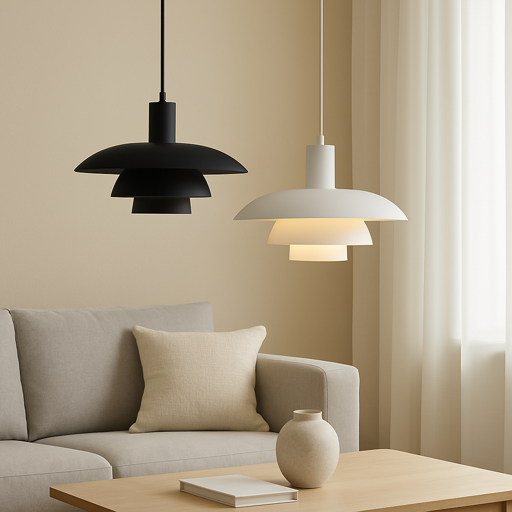 Danish-Style Pendant Lamp - Nordiva - Adjustable Height - Multiple Colour Options