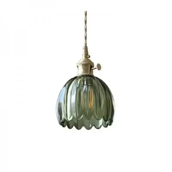 Elegant Glass Pendant Lamp - Florora - Flower Shape - Frosted Finish