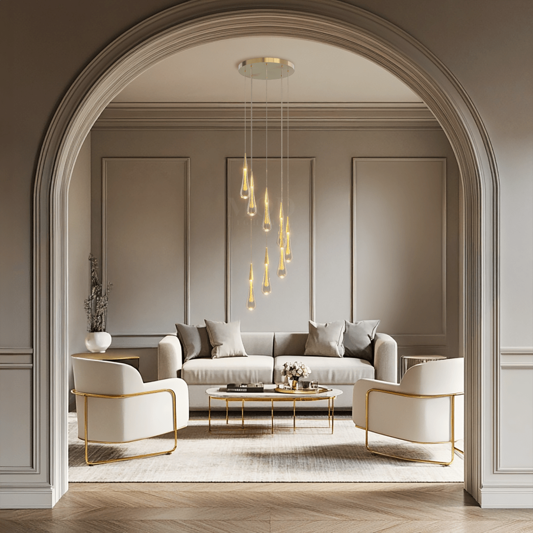 Crystal Chandelier – Lumisphere – Spiral Fixture – Ceiling Lighting Accent