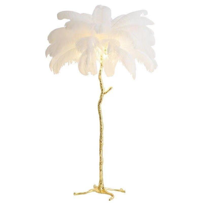 Feather Floor Lamp - PlumaGlow - Elegant Lighting - Modern Stand