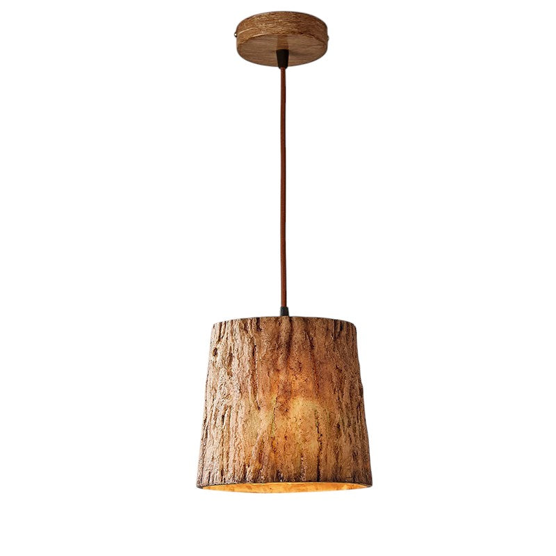 Wooden Tree Trunk Pendant Lamp - Naturale - Rustic Appeal - Ideal for Dining Areas