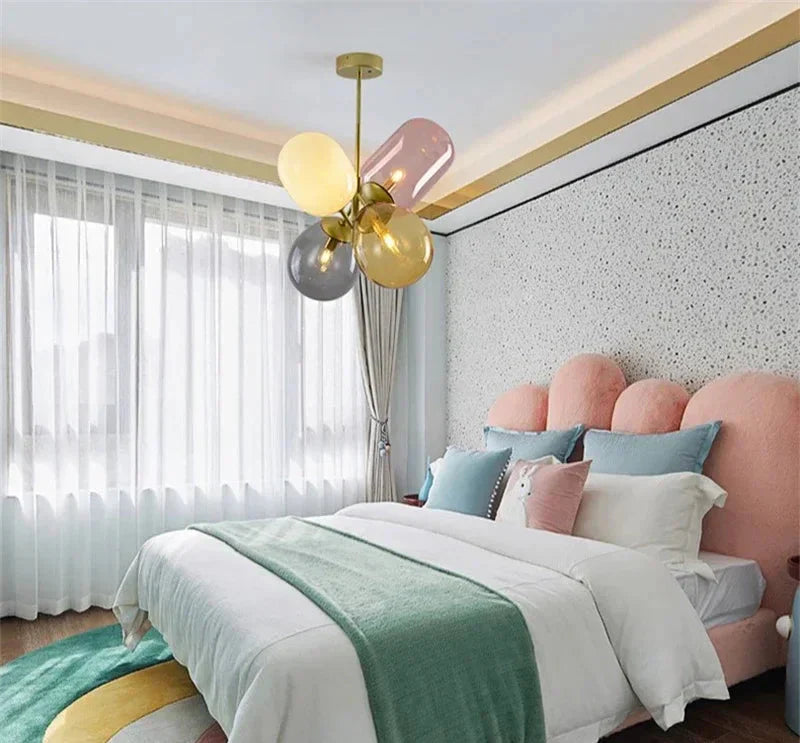 Stained Glass Pendant Lamp - VitraGlow - Artistic Lighting - Dining Room Accent