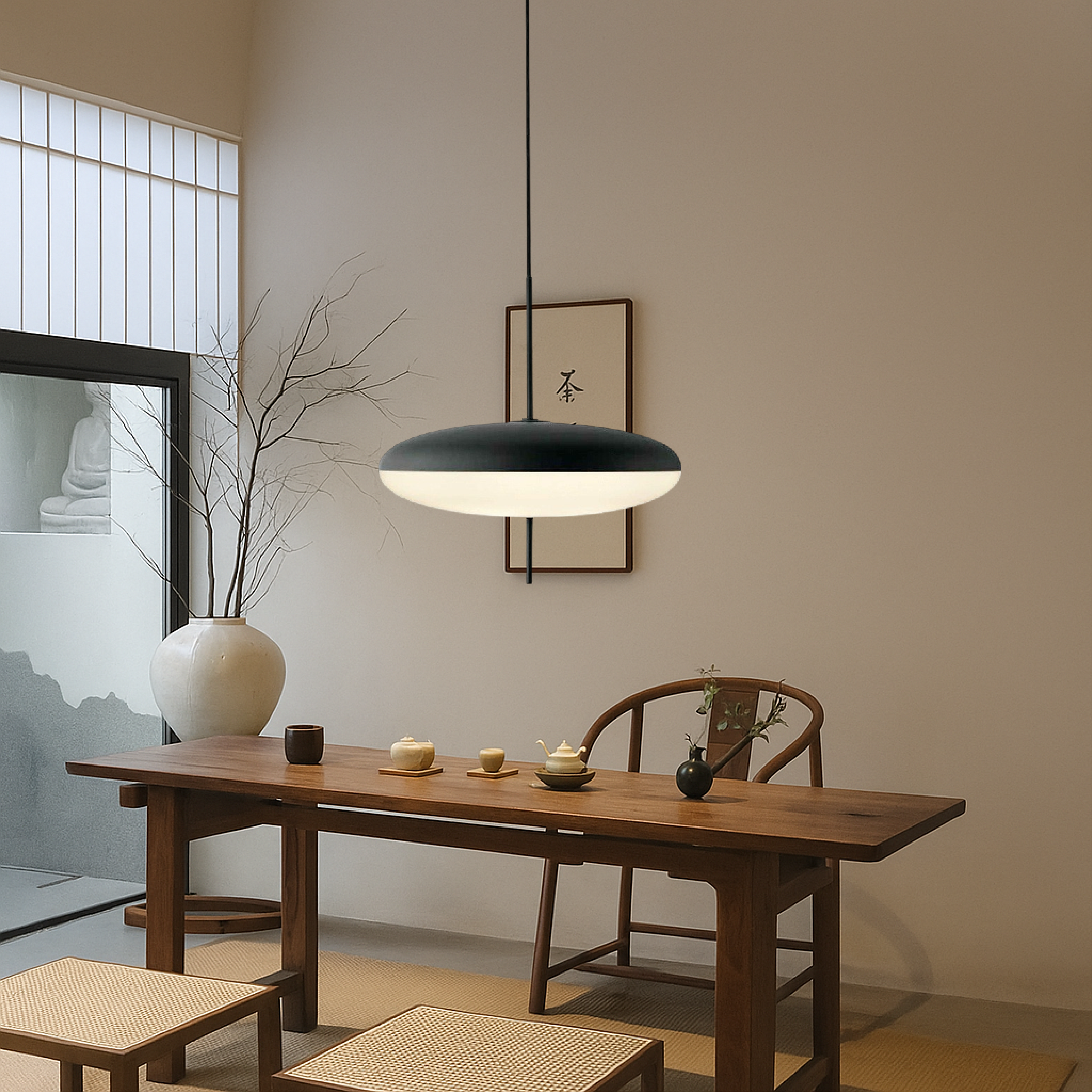 Danish Pendant Lamp - BauhausLite - Geometric Illumination - Ideal for Modern Spaces