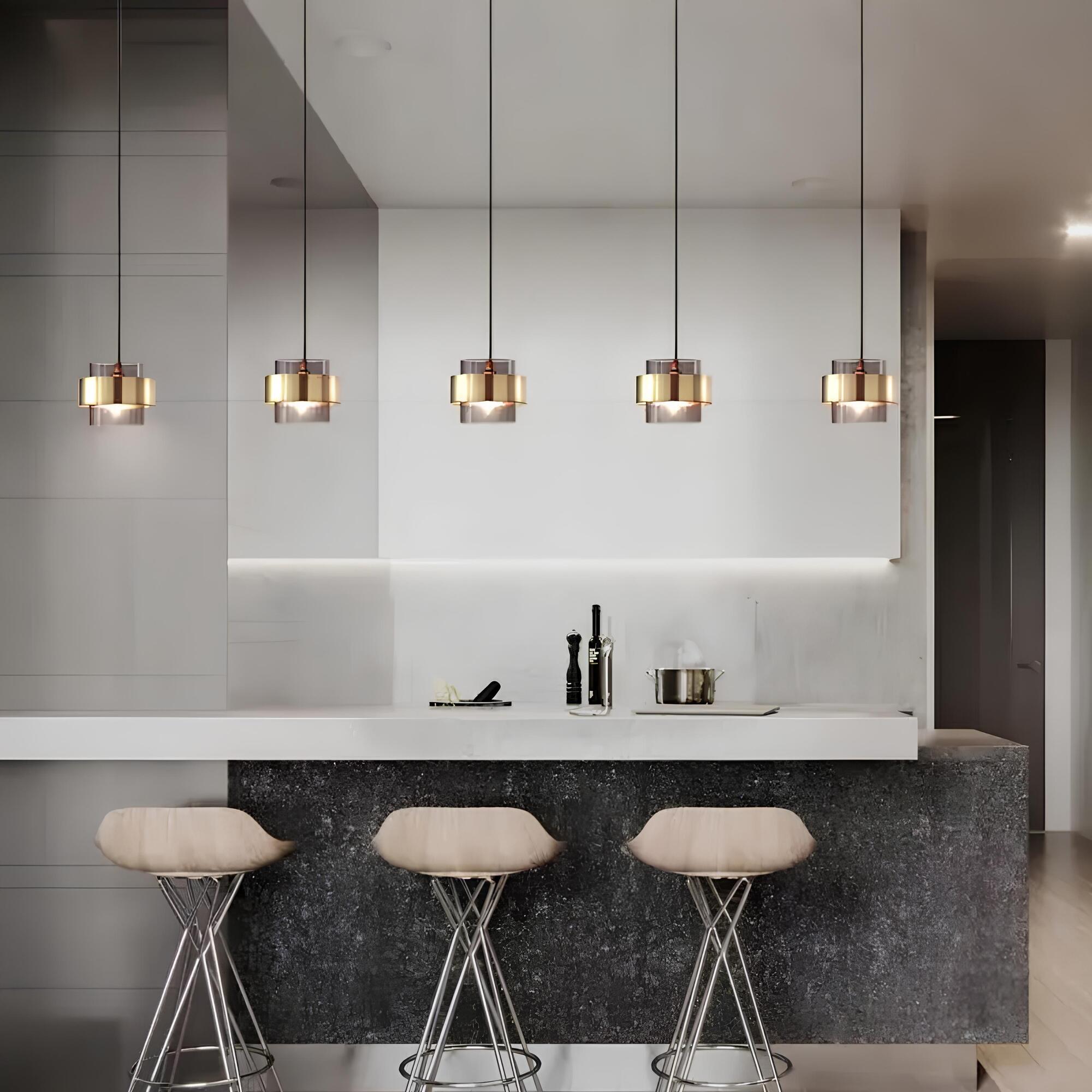 Modern Glass Pendant Lamp - LumaGlow - Sleek Design - Bright LED Illumination