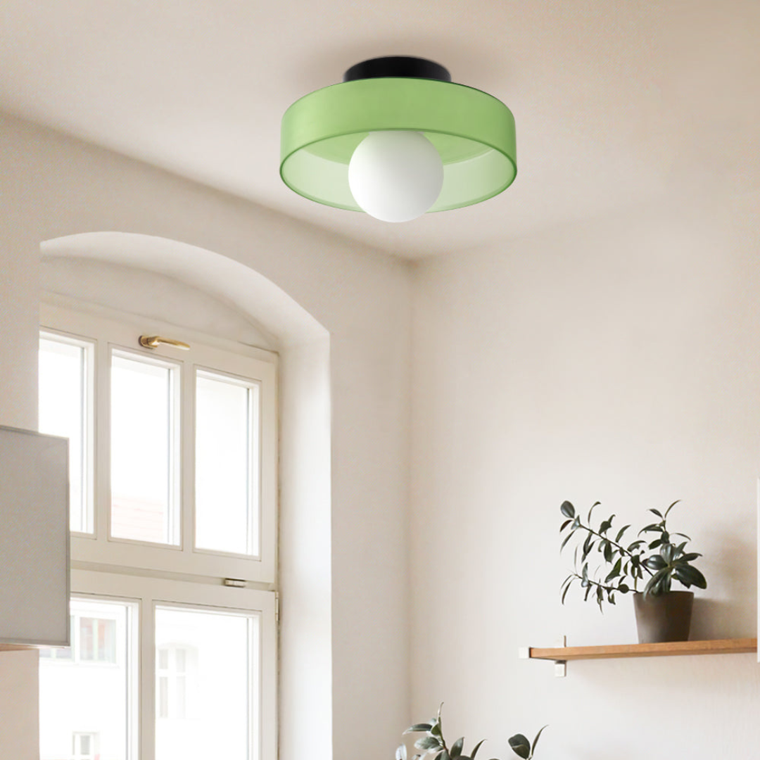 Ceiling Light Fixture - GlowMira - Modern Glass Surface - LED Ambient Lighting