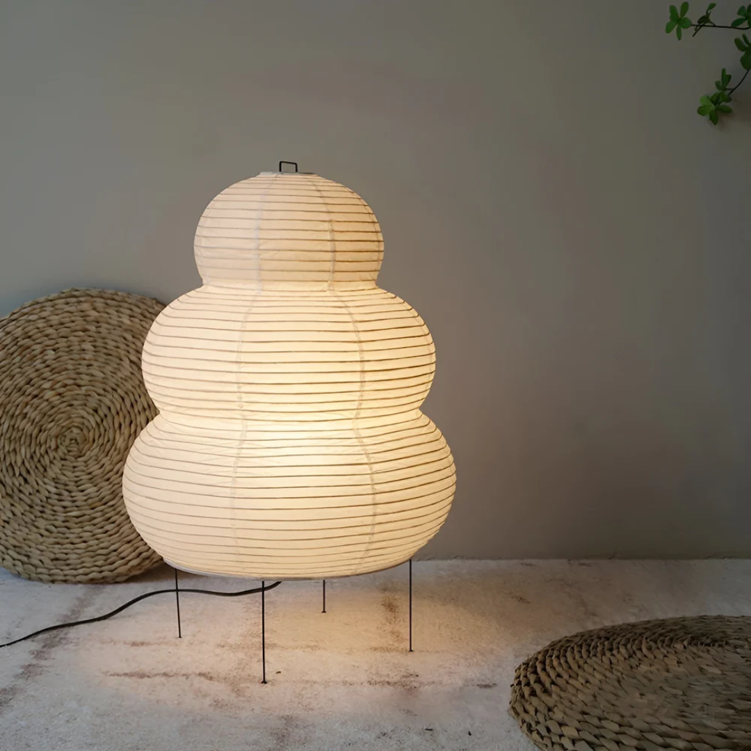 Rice Paper Floor Lamp - YukiGlow - Ambient Lighting - Minimalist Accent