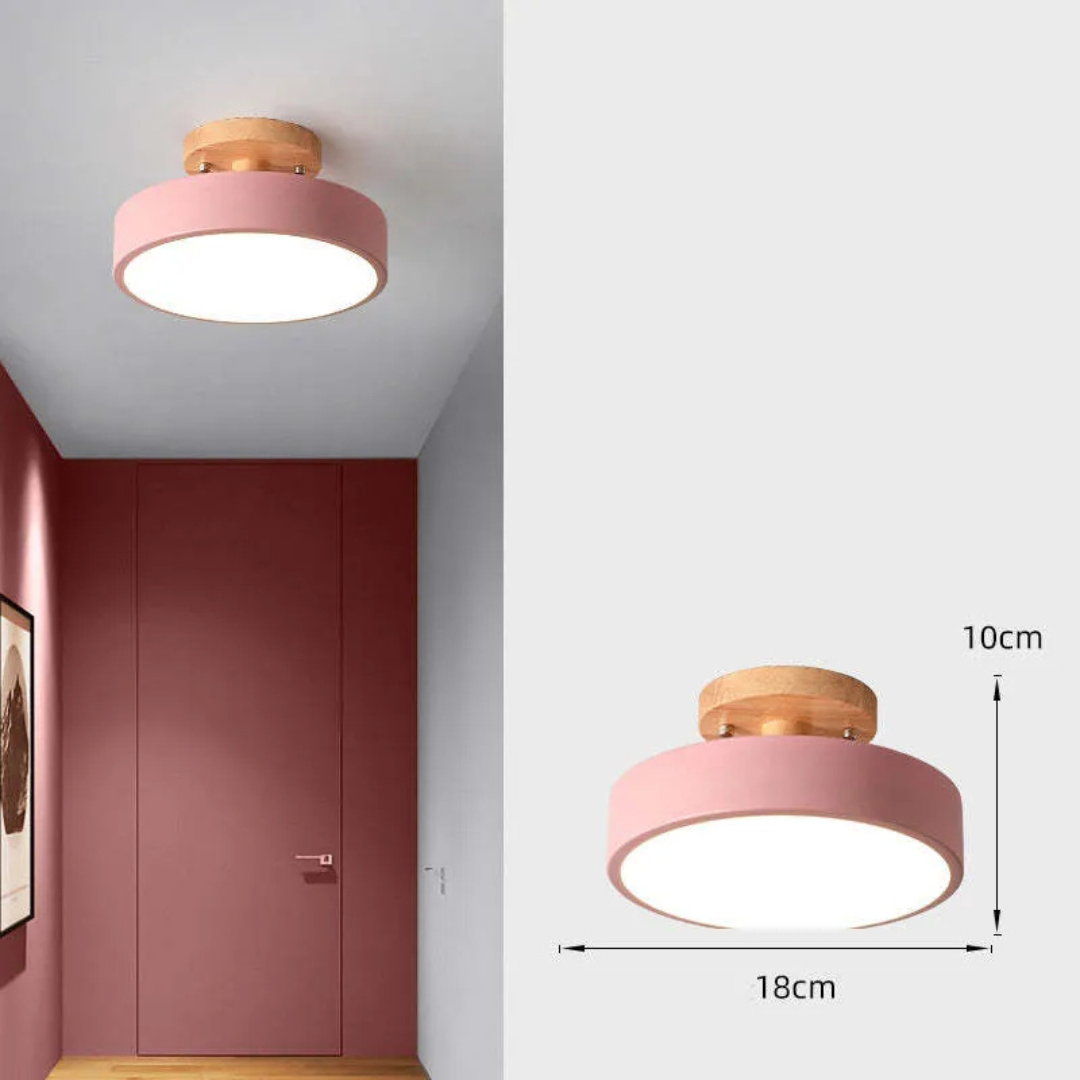 Wooden LED Ceiling Light - LignaGlow - Natural Accent - Warm Indoor Lighting