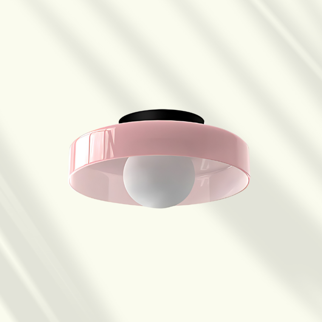 Ceiling Light Fixture - GlowMira - Modern Glass Surface - LED Ambient Lighting