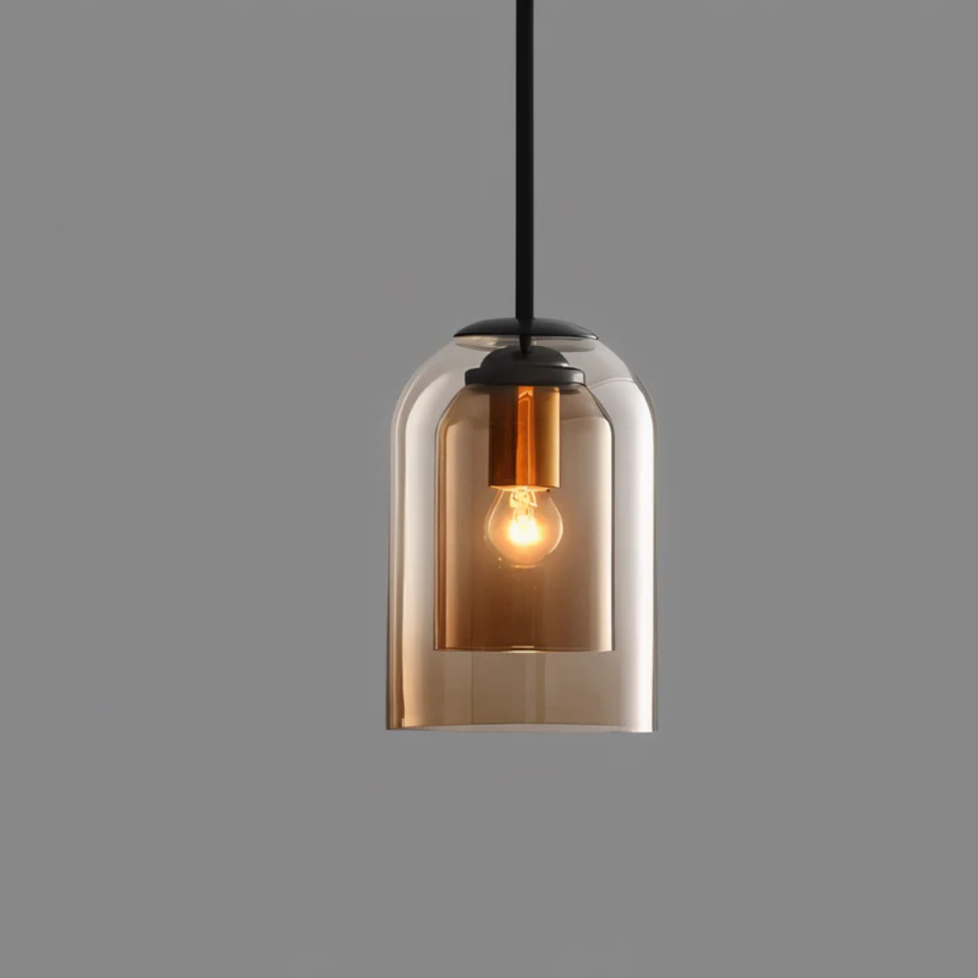Pendant Lamp - Glazora - Double Glass Shade - Modern Lighting
