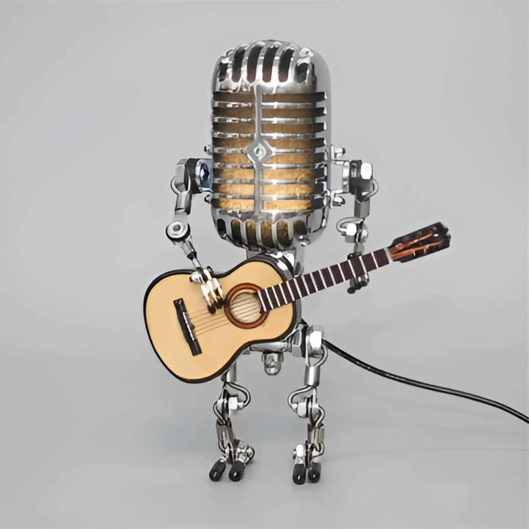 Table Lamp - MechaGlow - Metal Robot Look - LED Compatible Accent Light