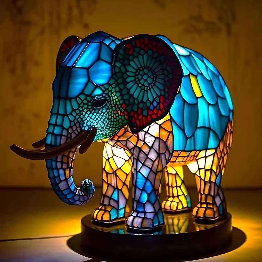 Glass Table Lamp - VitraGlow - Ambient Accent - Artistic Surface Finish