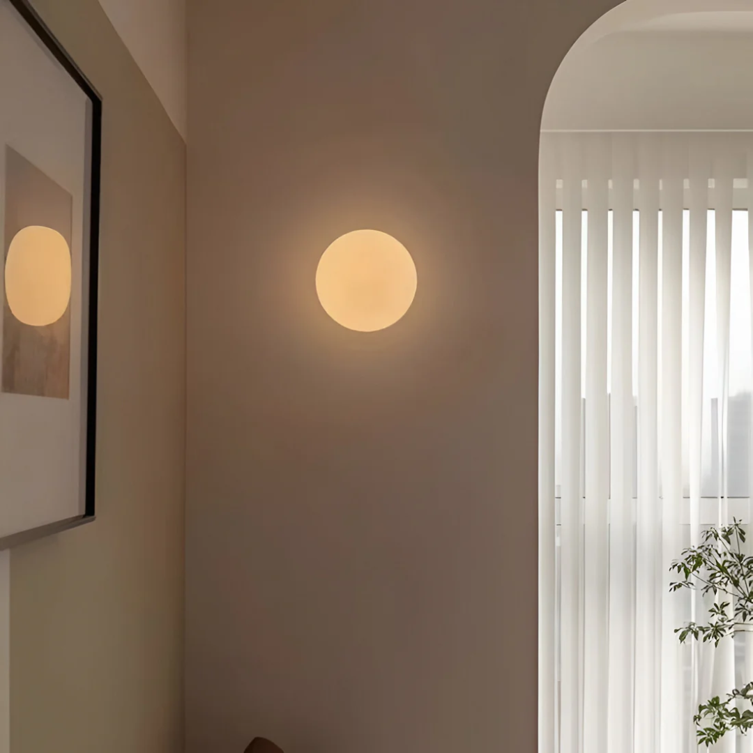 Glass Wall Lamp - Vistaro - Ambient Glow - Modern Minimalist Fixture